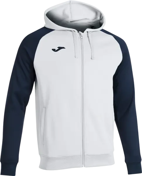 Joma Academy IV Full Zip Hoodie - White / Dark Navy
