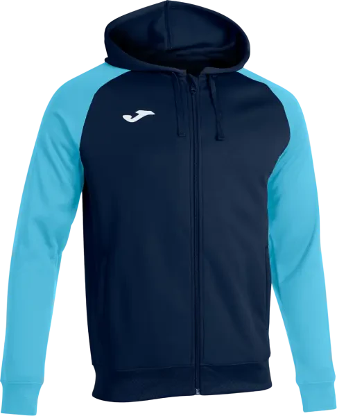 Joma Academy IV Full Zip Hoodie - Dark Navy / Turquoise Fluor