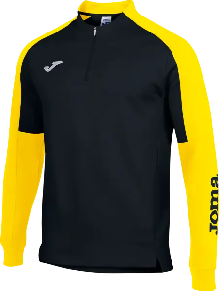 Joma Eco Championship 1/4 Zip Sweatshirt - Black / Yellow