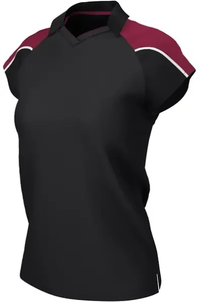Chadwick Teamwear Igen Female Polo Shirt - Black / Maroon