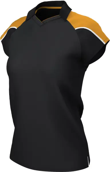 Chadwick Teamwear Igen Female Polo Shirt - Black / Amber