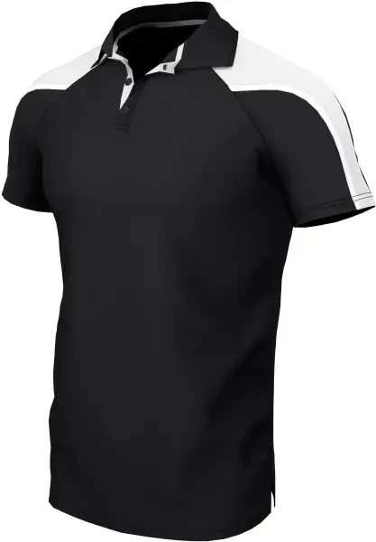 Chadwick Teamwear Igen Unisex Polo Shirt - Black / White