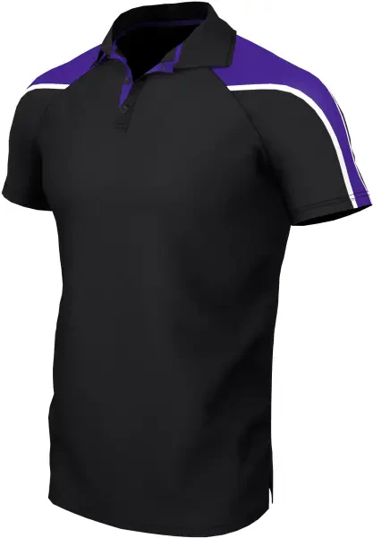 Chadwick Teamwear Igen Unisex Polo Shirt - Black / Purple