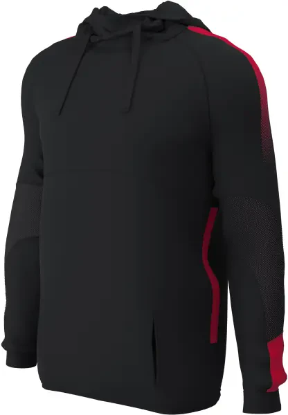 Chadwick Teamwear Edge Pro Tech Poly Hoodie - Black / Red