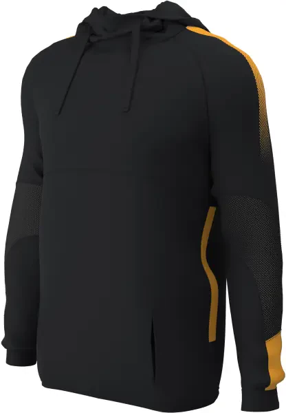 Chadwick Teamwear Edge Pro Tech Poly Hoodie - Black / Amber