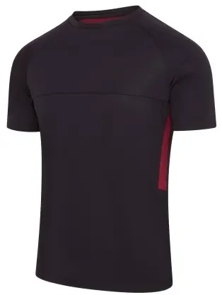 Chadwick Teamwear Igen Unisex Tech T-Shirt - Black / Maroon