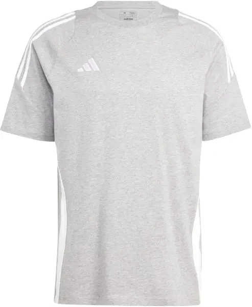 Adidas Tiro 24 Sweat T-Shirt - Medium Grey Heather / White