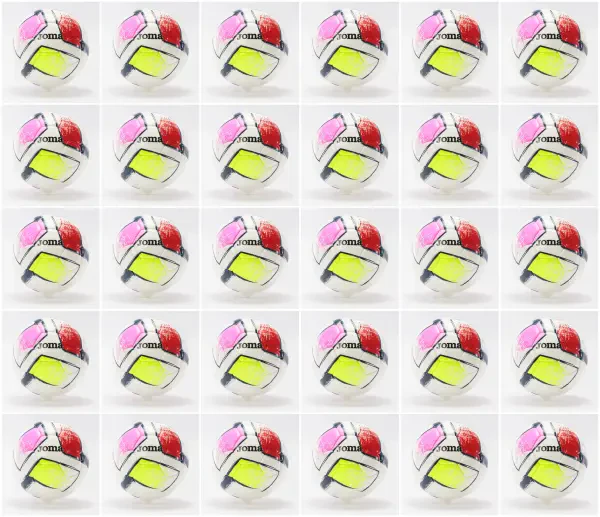30 Multi-Buy Joma Dali II Training Football - White/Pink/Red - Size 3