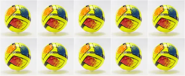 10 Multi-Buy Joma Dali II Training Football - Yellow/Red/Blue - Size 3