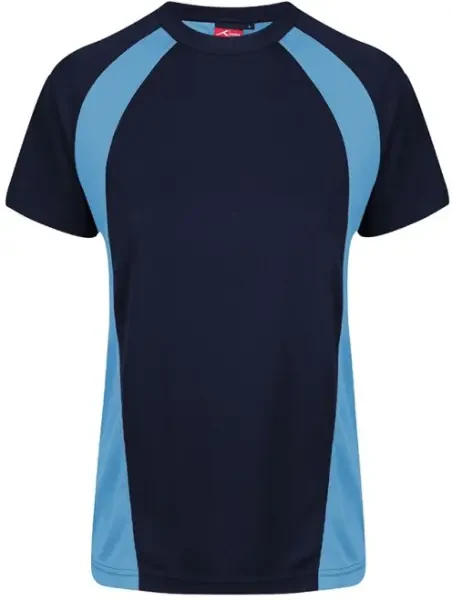 Akoa Sector Crew Neck T-Shirt - Navy / Cyclone Blue