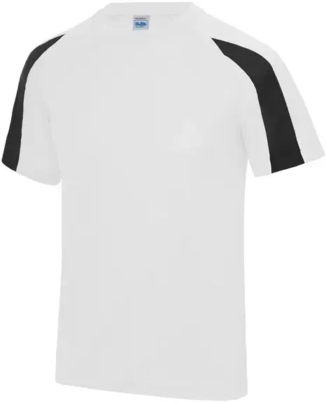 AWDis Just Cool Contrast Cool T-Shirt - White / Black