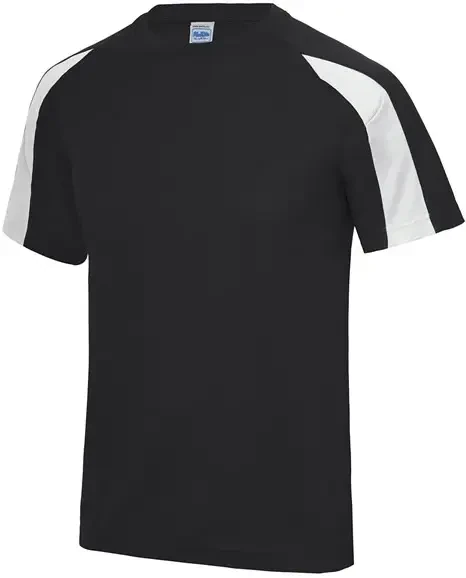 AWDis Just Cool Contrast Cool T-Shirt - Black / White