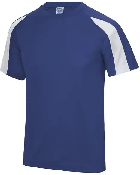 AWDis Just Cool Contrast Cool T-Shirt - Royal / White
