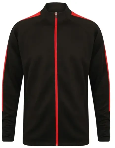 Finden & Hales Knitted Tracksuit Top - Black / Red