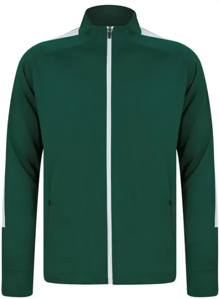 Finden & Hales Knitted Tracksuit Top - Bottle / White