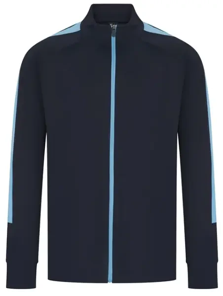 Finden & Hales Knitted Tracksuit Top - Navy / Sky