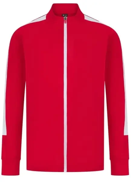 Finden & Hales Knitted Tracksuit Top - Red / White