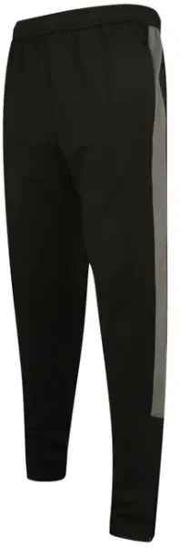 Finden & Hales Knitted Tracksuit Pants - Black / Gunmetal Grey