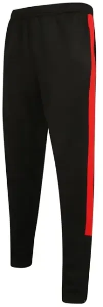 Finden & Hales Knitted Tracksuit Pants - Black / Red