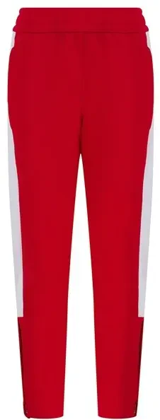 Finden & Hales Knitted Tracksuit Pants - Red / White